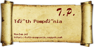 Tóth Pompónia névjegykártya